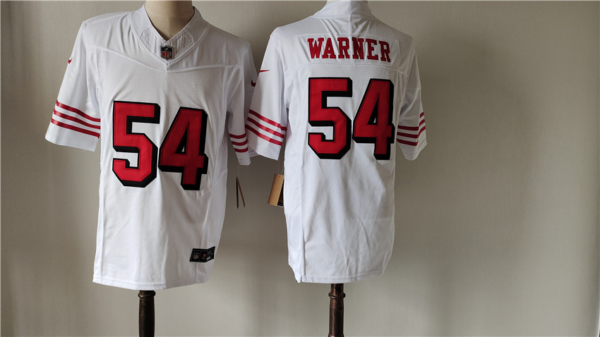 Men's White San Francisco 49ers #54 Fred Warner New F.U.S.E. Vapor Untouchable Limited Stitched Football Jersey